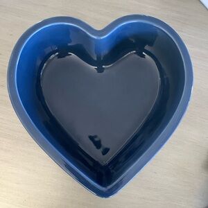 Blue Heart Shaped Bakeware Valentine’s Day 9 3/4” x 8 3/4” excellent to new